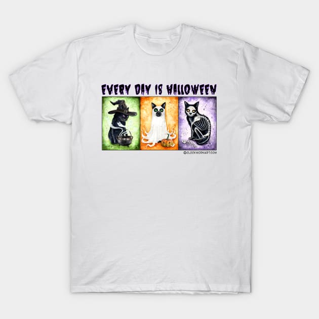 Every Day is Halloween (Purple) T-Shirt by Clockwork Art